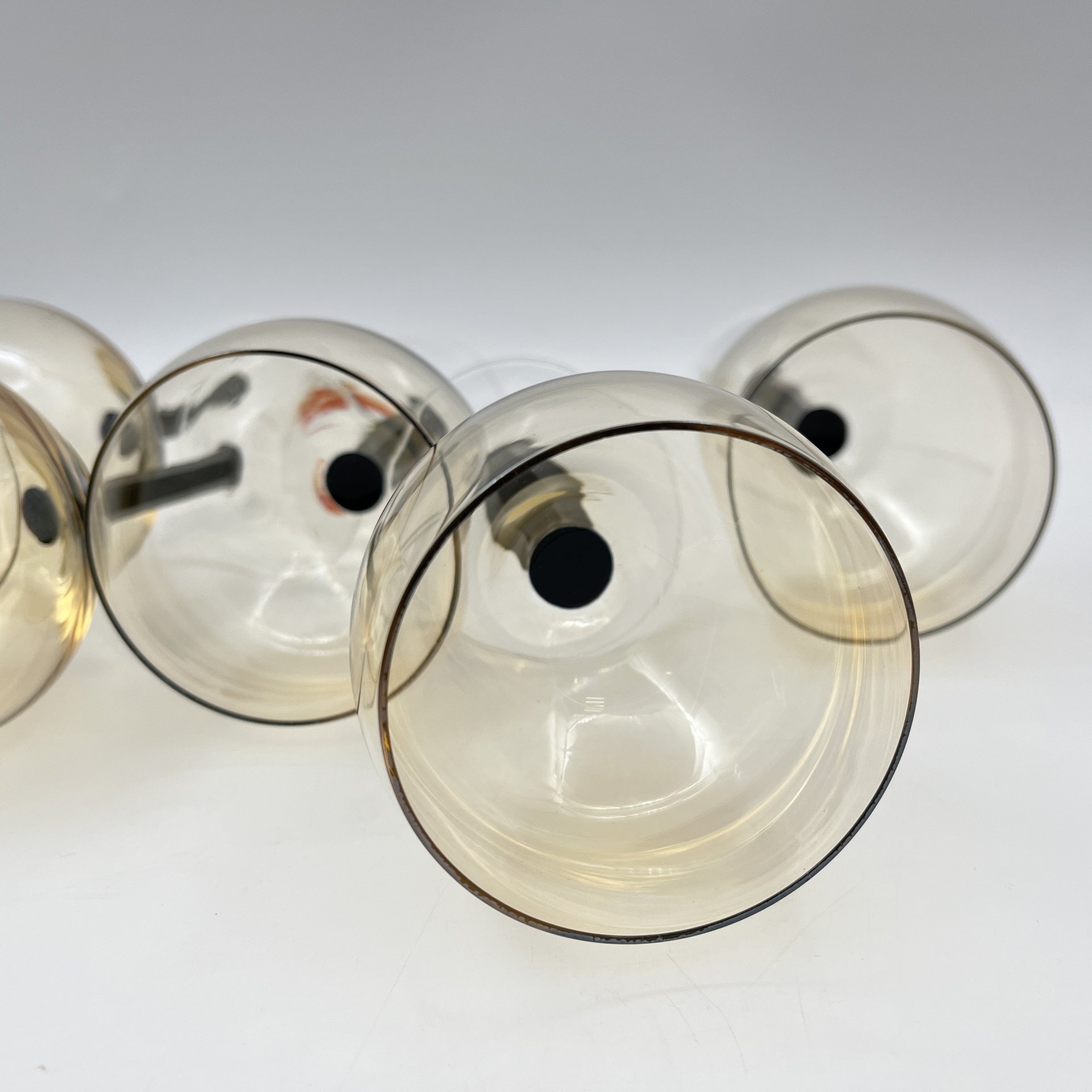 Набор бокалов для вина на 6 персон, хрусталь, гранение, Стеклозавод «Неман», СССР, 1970-1990 гг.