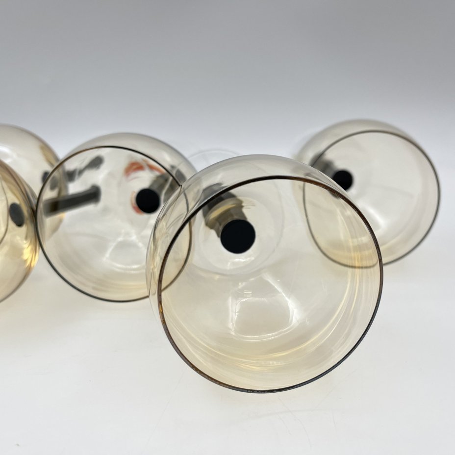 Набор бокалов для вина на 6 персон, хрусталь, гранение, Стеклозавод «Неман», СССР, 1970-1990 гг.