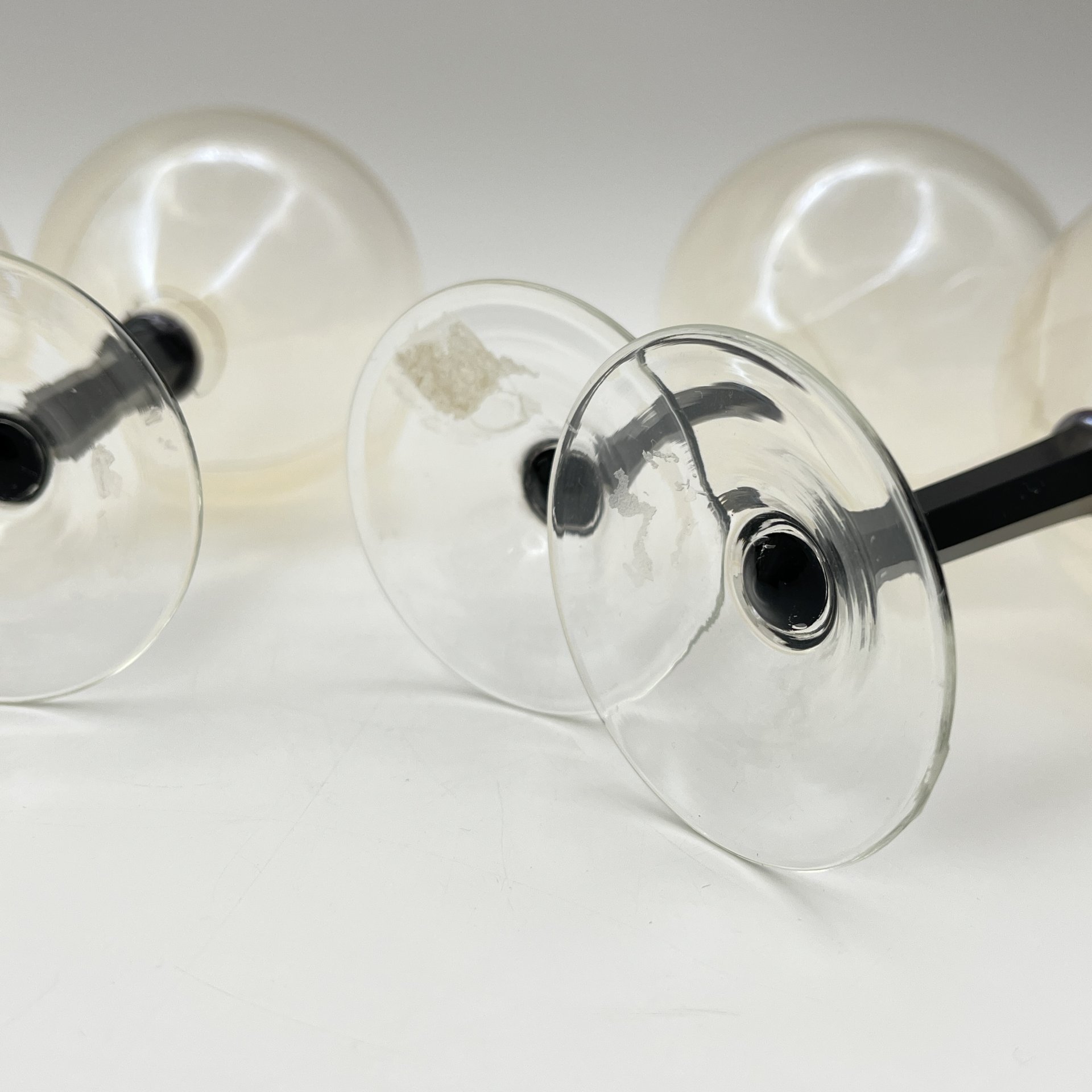 Набор бокалов для вина на 6 персон, хрусталь, гранение, Стеклозавод «Неман», СССР, 1970-1990 гг.