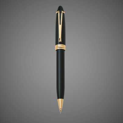 Механический карандаш Aurora Ipsilon Deluxe black GT, в подарочной коробке, Лаки и смолы: лак, позолота, позолота, смола