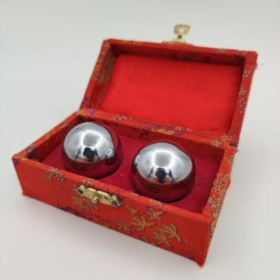 Шары звенящие для медитации, массажа Баодин (Баодинг), металл, картон, текстиль, Китай