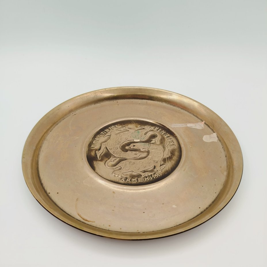 Набор стопок на подносе с зооморфным узором и надписью "Армения"  (6 шт.)