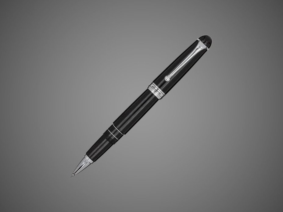 Ручка-роллер Aurora Ottantotto 88 Resina BIGG Black CT, в подарочной коробке, Лаки и смолы: смола, хром