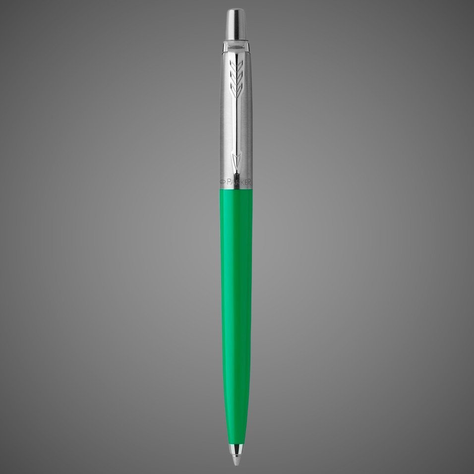 Шариковая ручка Parker Jotter ORIGINALS GREEN CT, стержень: Mblue ЭКО-УПАКОВКА, Металлы: нержавеющая сталь, пластик
