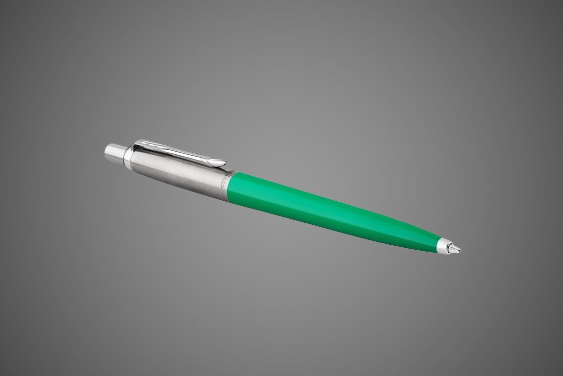 Шариковая ручка Parker Jotter ORIGINALS GREEN CT, стержень: Mblue ЭКО-УПАКОВКА, Металлы: нержавеющая сталь, пластик