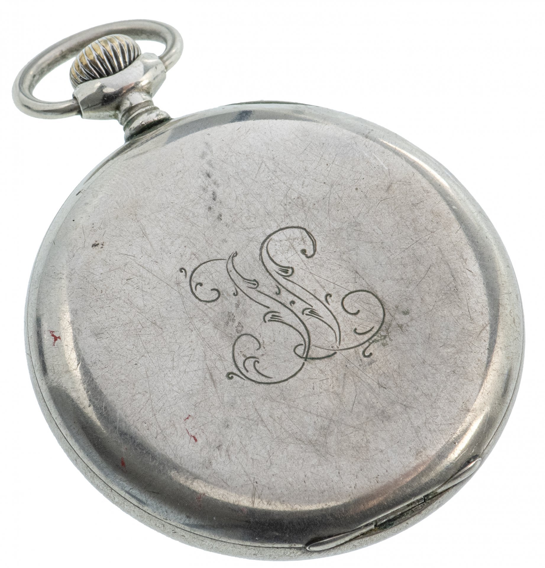 Часы карманные с шатленом, серебро 800 пр., фирма "Lanco", Швейцария, 1930 г.