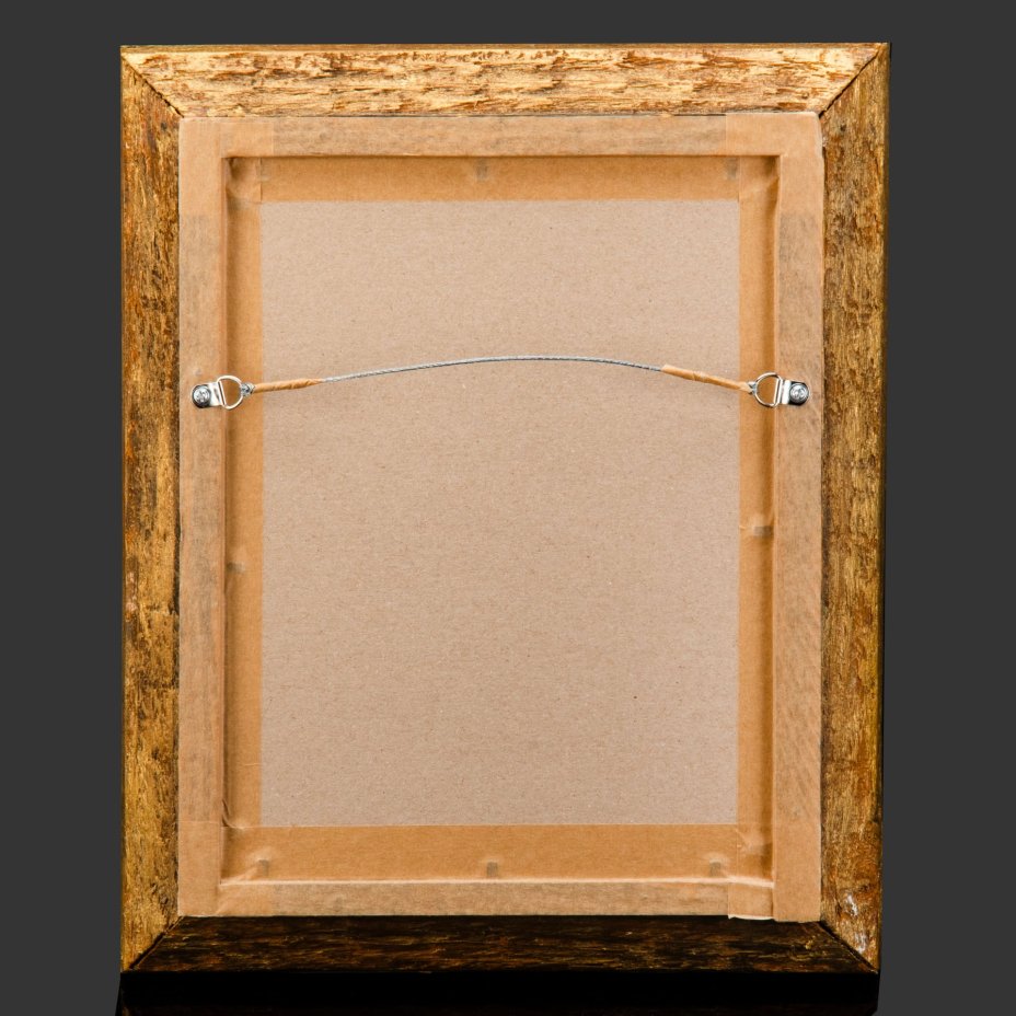 Настенная композиция из осколков битой посуды заводов ЛФЗ и Дулево, оформленная в антикварную раму