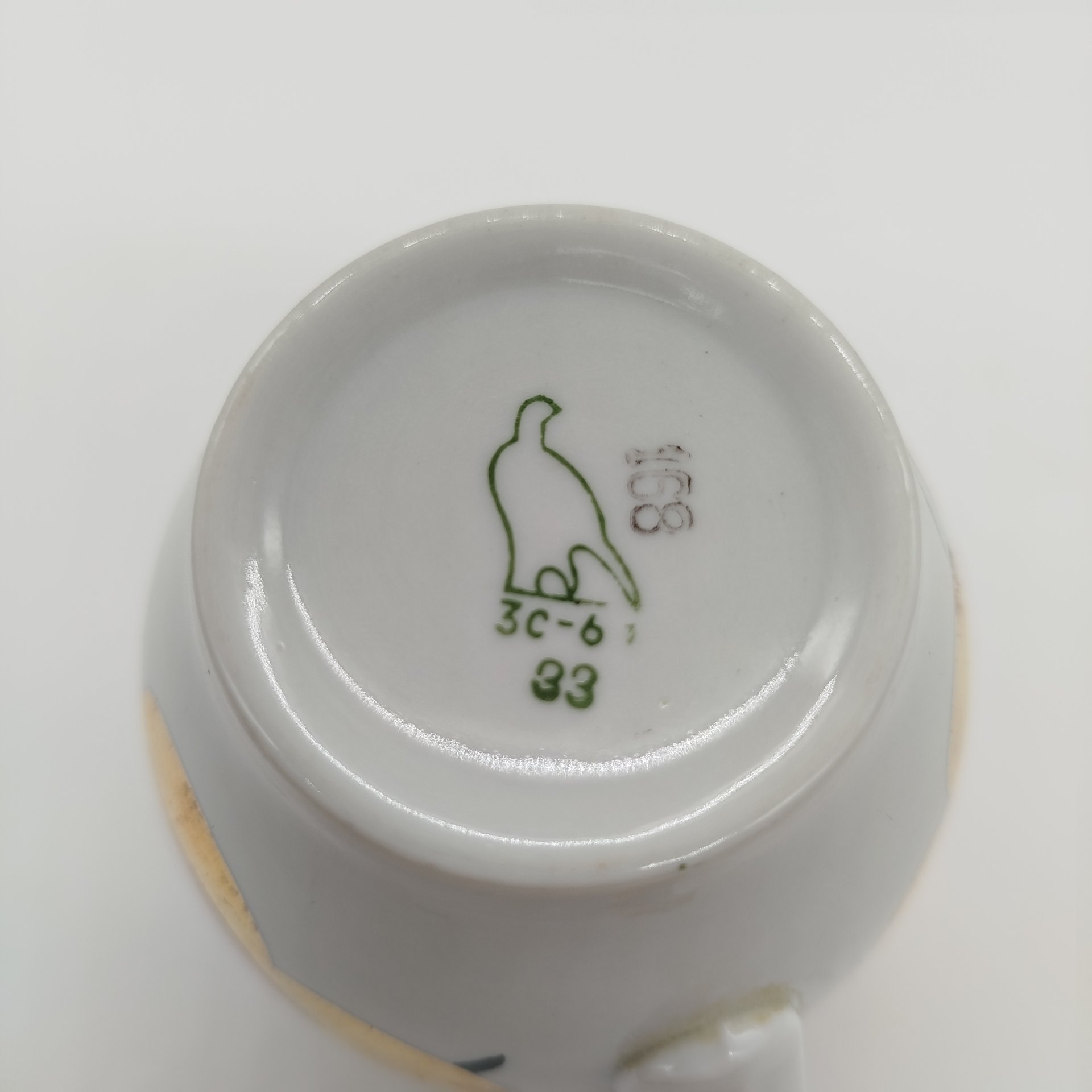 Большая чайная кружка, фарфор, роспись, золочение, Дулевский фарфоровый завод (Дулёво), СССР, 1964-1968 гг.