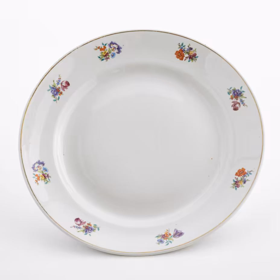 Блюдо сервировочное "Цветы", Дулевский фарфоровый завод (Дулёво)