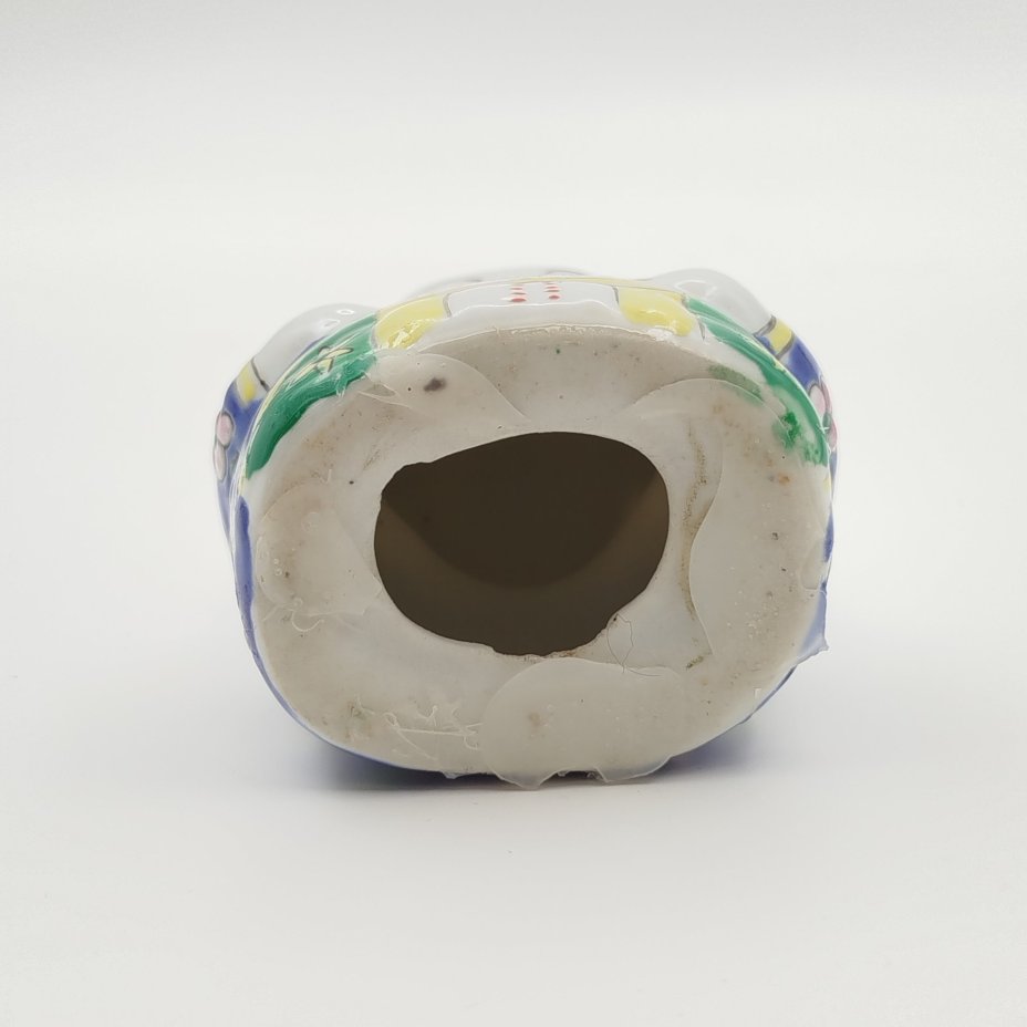 Статуэтка "Малыш Будды" с пожеланием крепкого здоровья, фарфор, роспись эмалевыми красками, Китай, 1960-1980 гг.