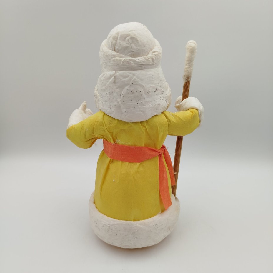 Игрушка "Дед Мороз", бумага, полимерный материал, вата, роспись, СССР, 1960-1980 гг.