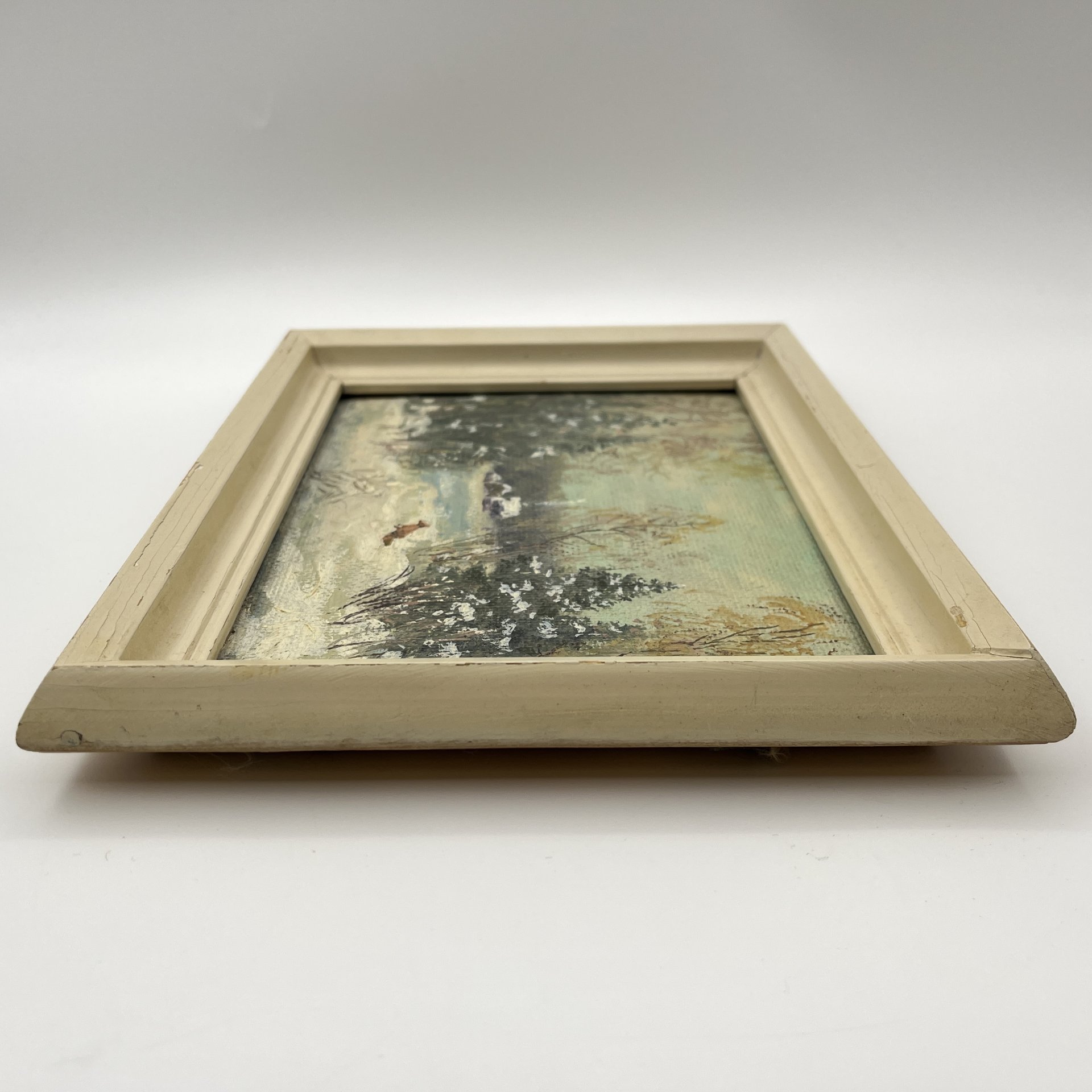 Картина в раме "Этюд. Зима", автор Шумаков Ю., Толмачев И., оргалит, масло, дерево, Российская Федерация, 1997 г.