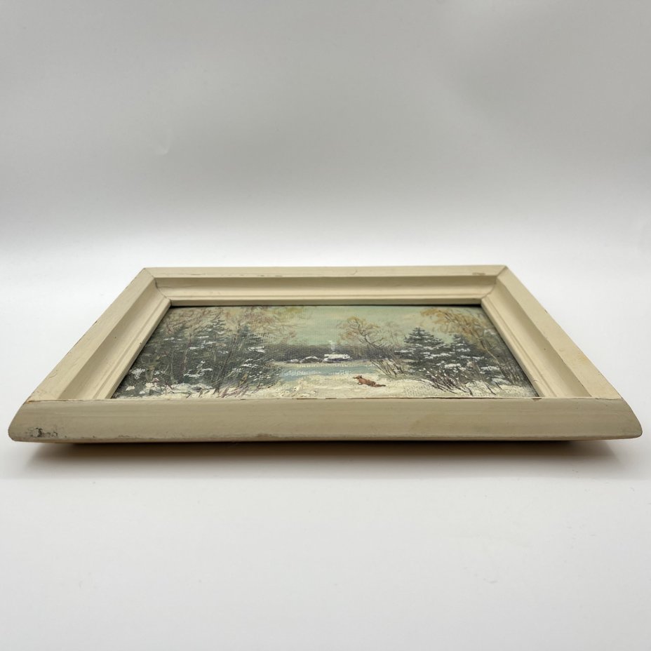 Картина в раме "Этюд. Зима", автор Шумаков Ю., Толмачев И., оргалит, масло, дерево