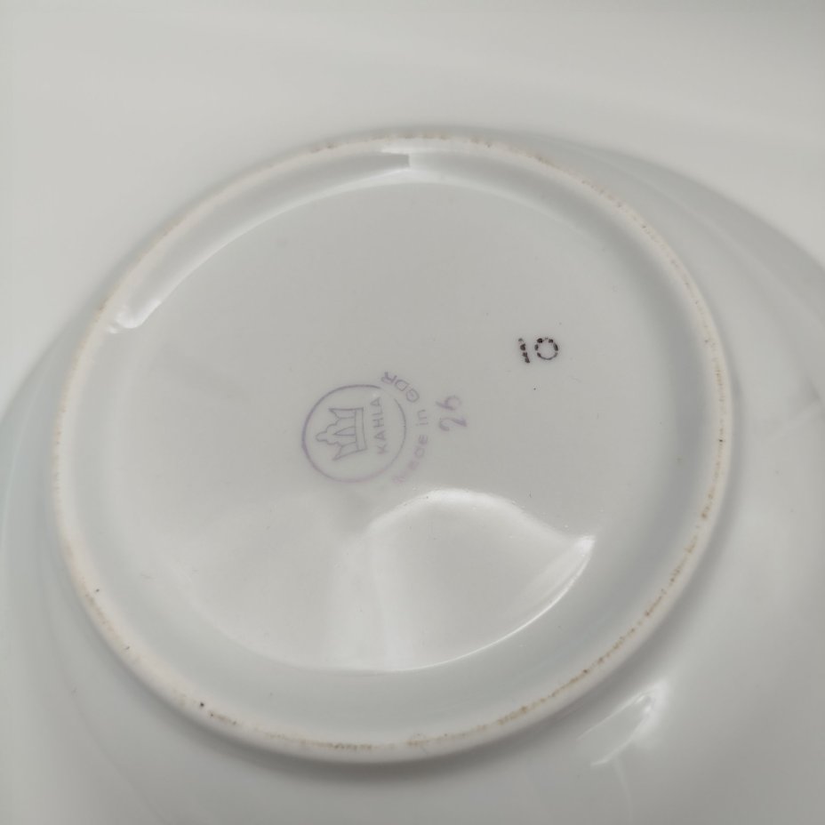 Набор из 2-х салатников "Мадонна", фарфор, деколь, люстр, золочение, Kahla, ГДР, 1960-1980 гг.