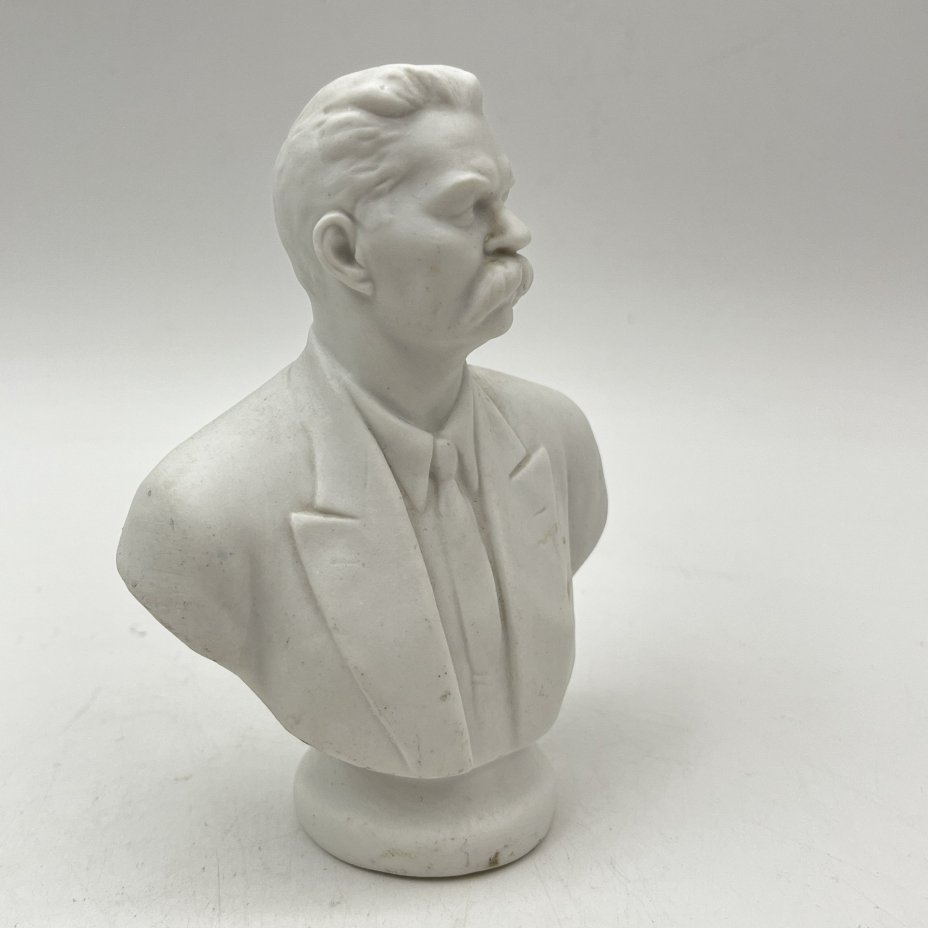 Бюст "Максим Горький", бисквит, Ленинградский фарфоровый завод (ЛФЗ), СССР, 1950-1960 гг.