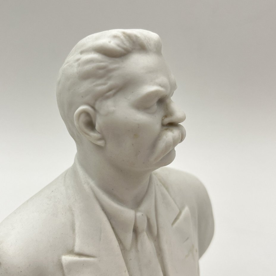 Бюст "Максим Горький", бисквит, Ленинградский фарфоровый завод (ЛФЗ), СССР, 1950-1960 гг.