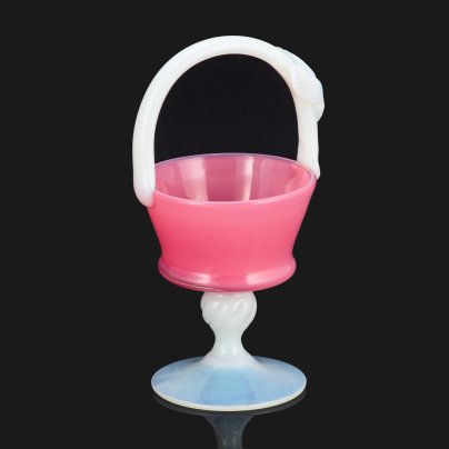 Вазочка на ножке для десертов (бонбоньерка, конфетница) Empoli Art Glass Opaline, Тоскана