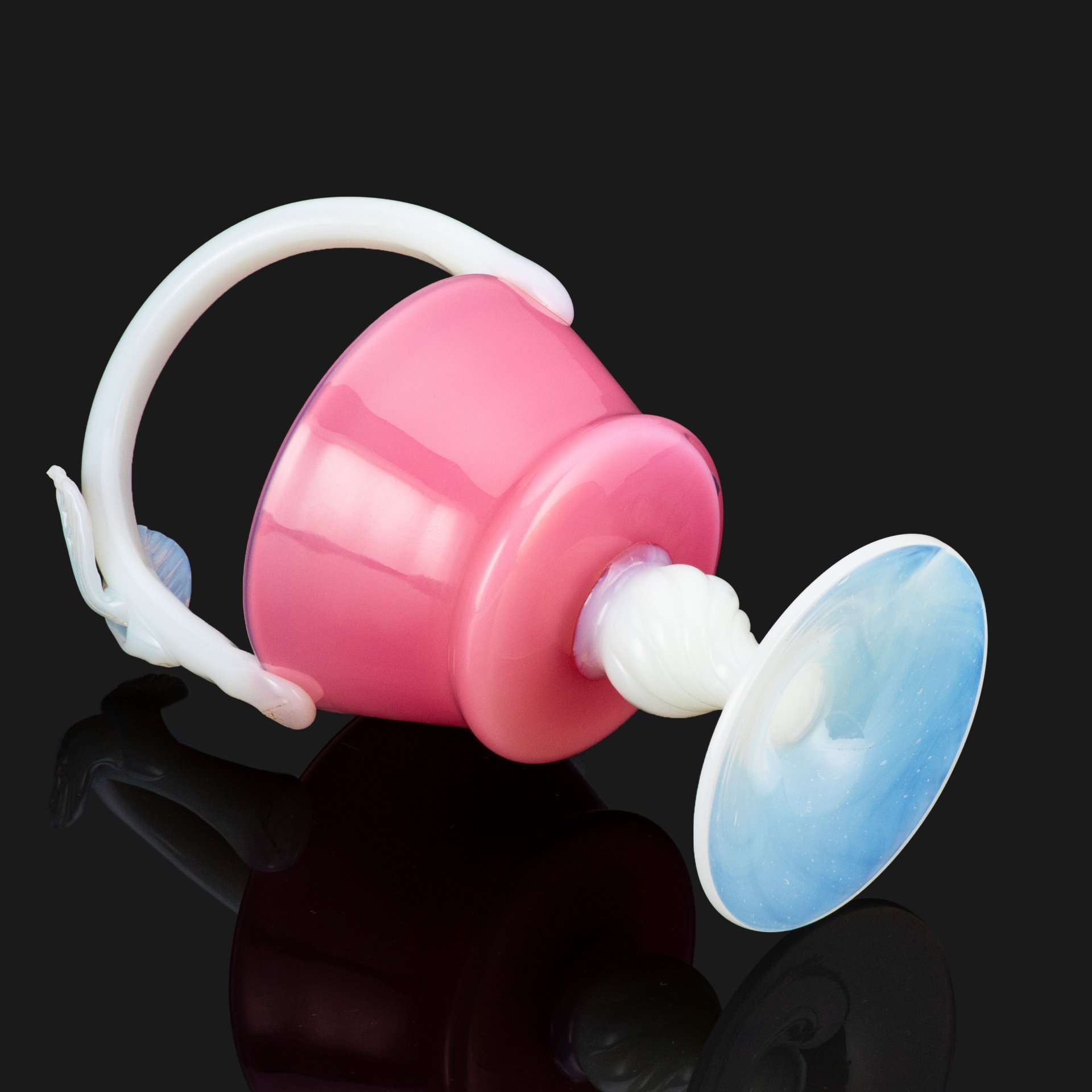 Вазочка на ножке для десертов (бонбоньерка, конфетница) Empoli Art Glass Opaline, Тоскана