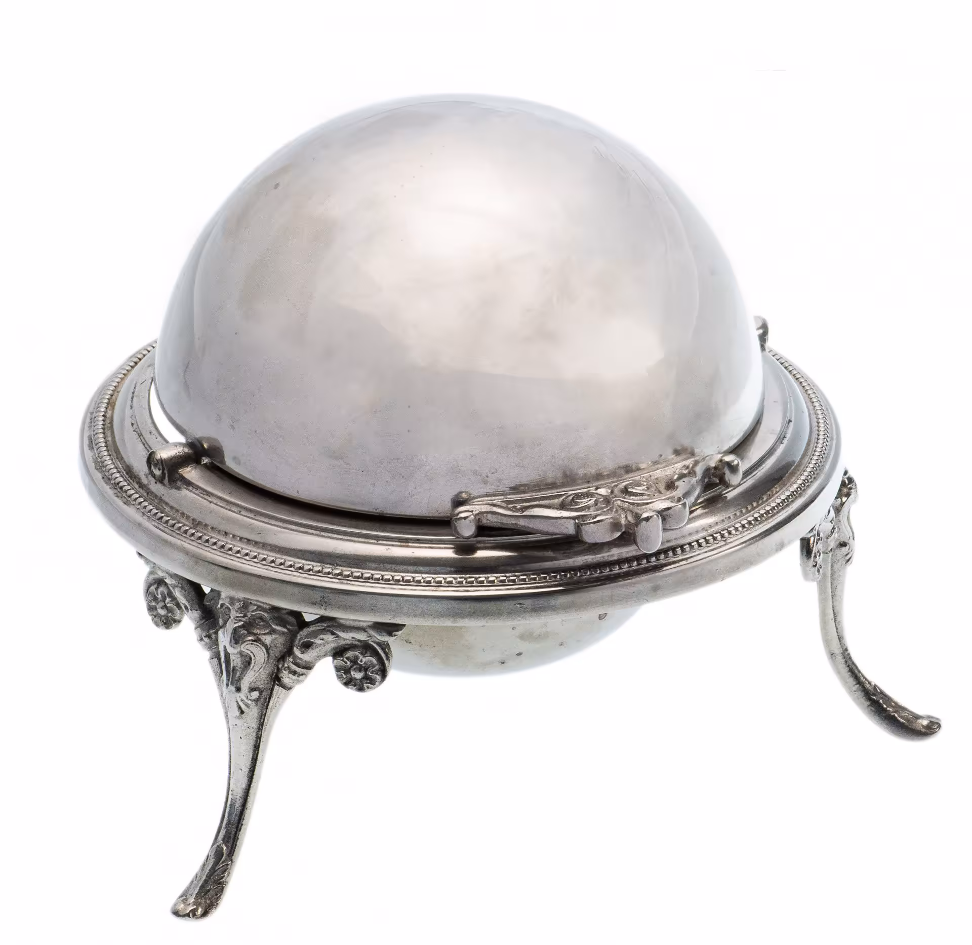 Икорница на ножках, серебрение, Польша, Российская Империя, 1880-1914 гг.