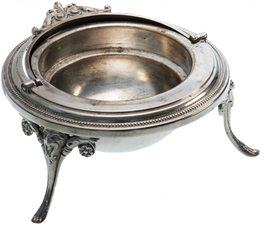 Икорница на ножках, серебрение, Польша, Российская Империя, 1880-1914 гг.