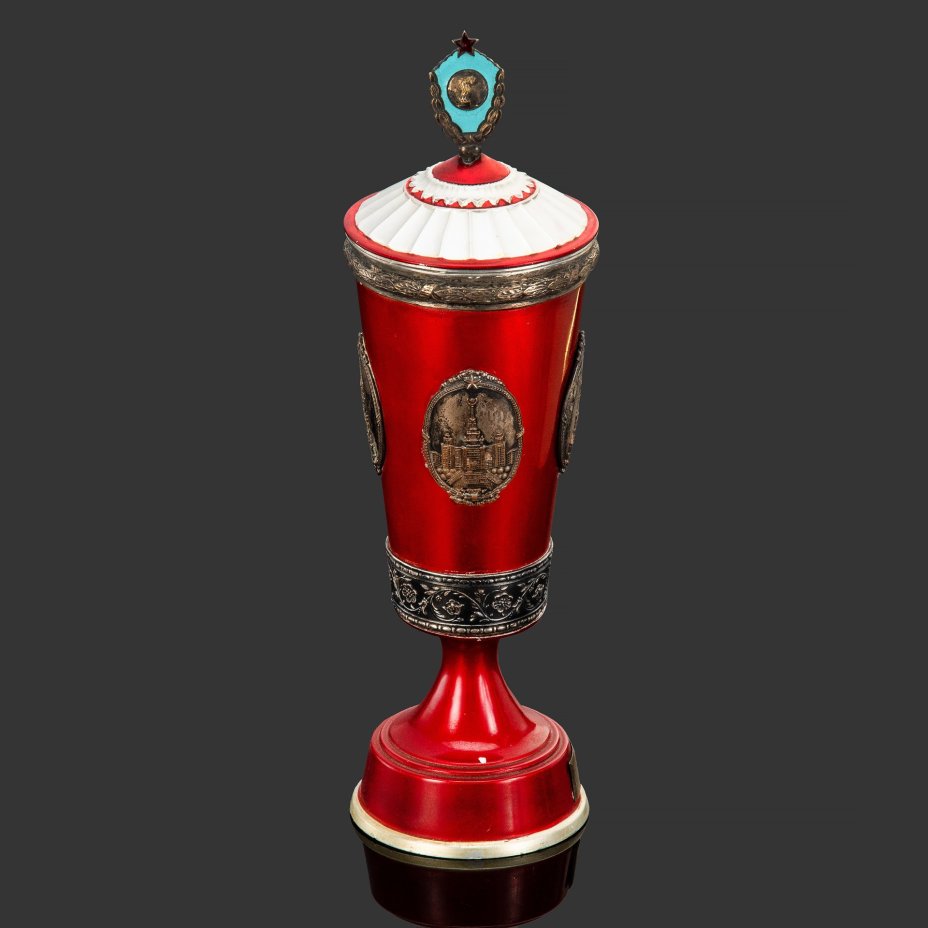 Кубок спортивный (наградной), металл, эмаль, крашение, СССР, 1950-1970 гг.