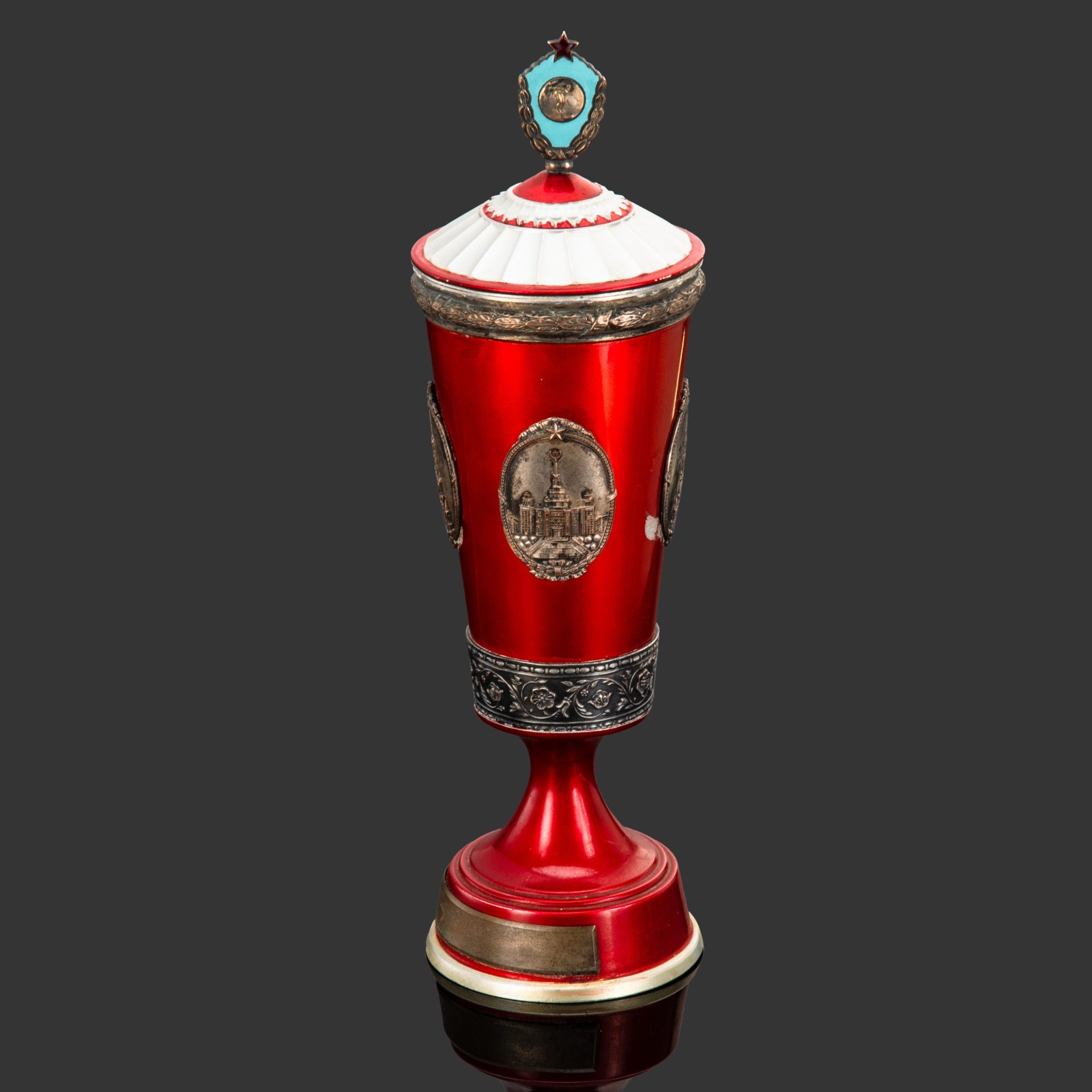 Кубок спортивный (наградной), металл, эмаль, крашение, СССР, 1950-1970 гг.