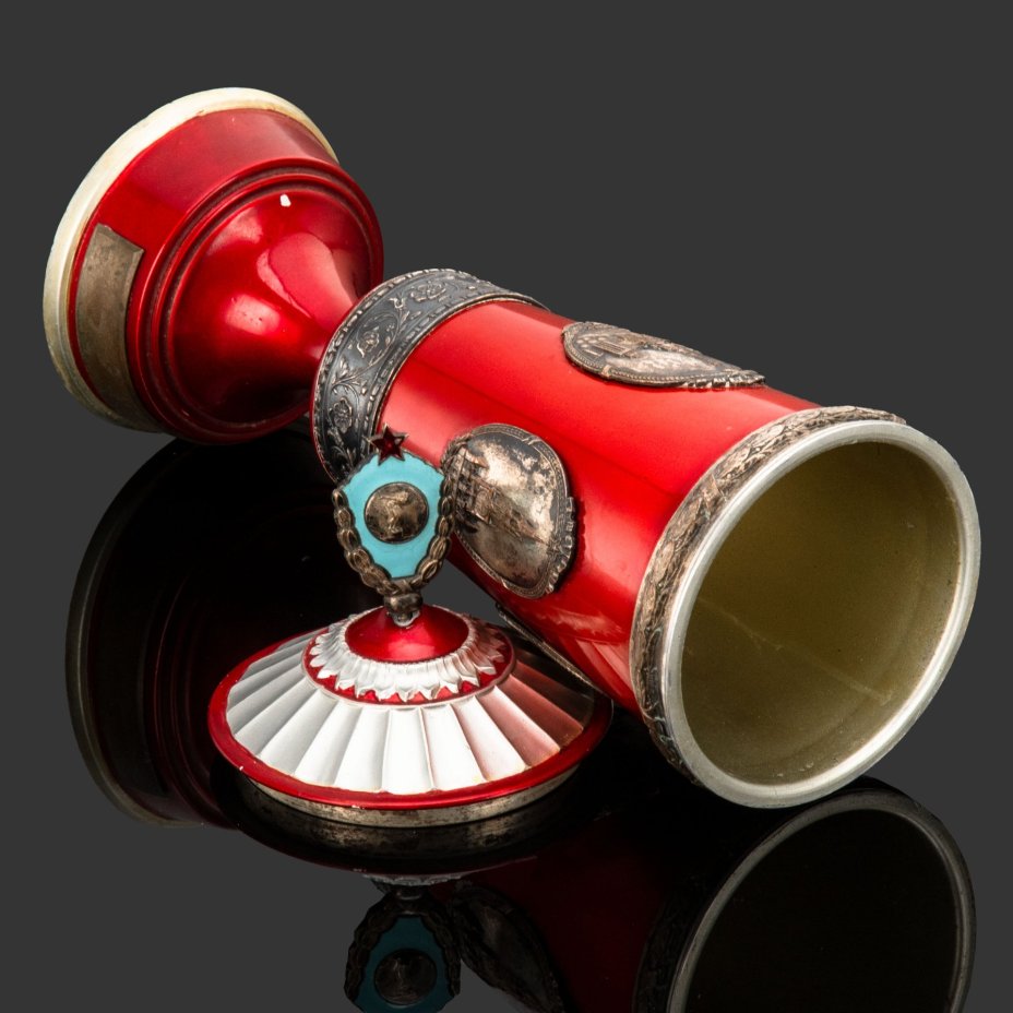 Кубок спортивный (наградной), металл, эмаль, крашение, СССР, 1950-1970 гг.