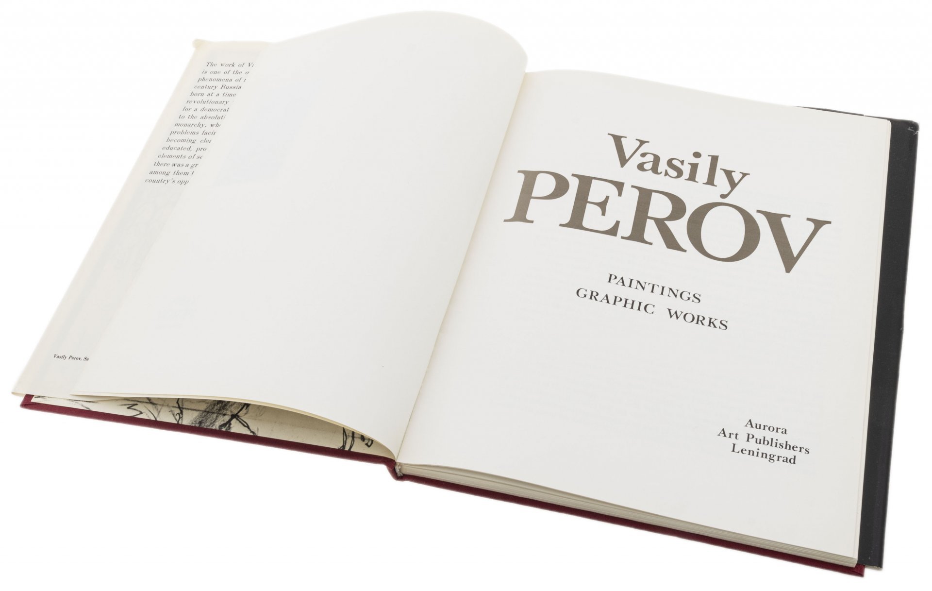 Альбом "Vasily Perov" на английском языке (в суперобложке), бумага, печать, издательство "Аврора", Ленинград, СССР, 1989 г.
