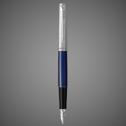 Перьевая ручка Parker Jotter Royal Blue CT, MBlue, Лаки и смолы: лак, нержавеющая сталь