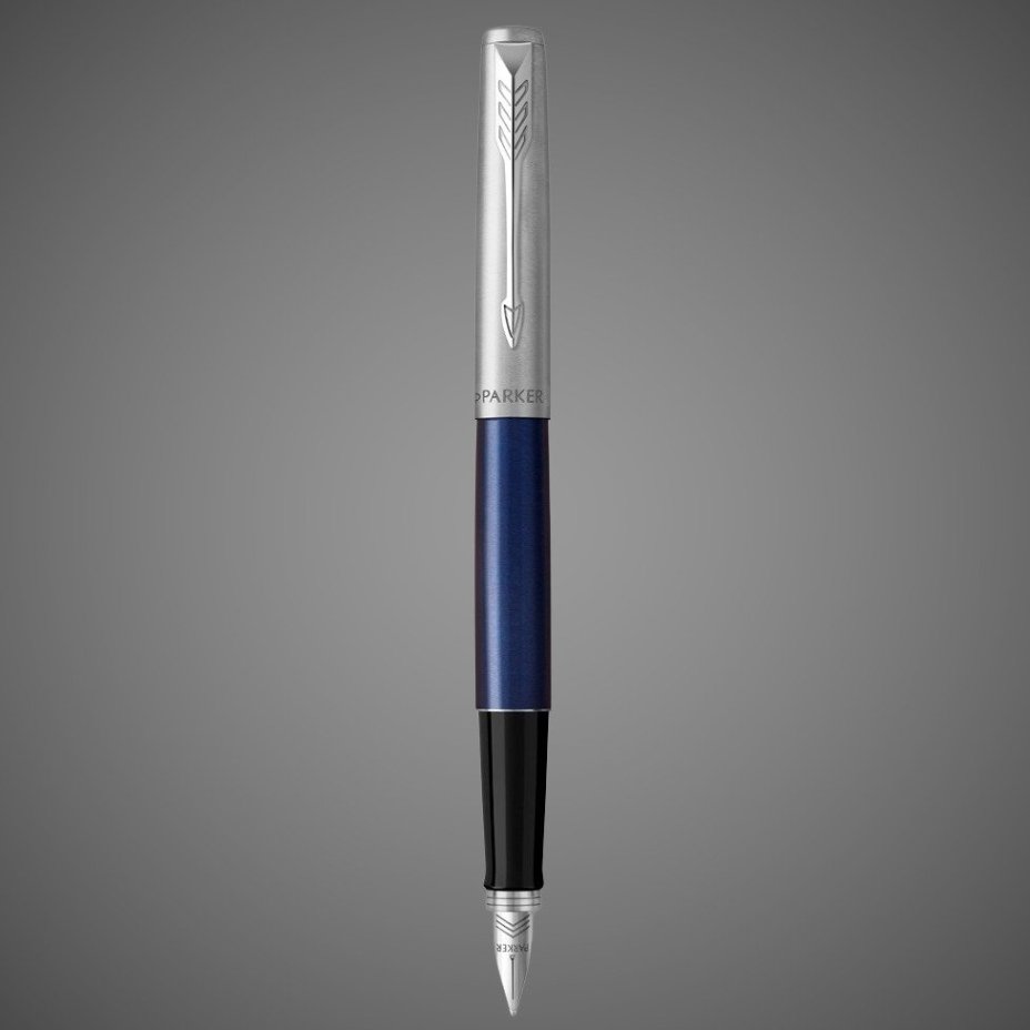 Перьевая ручка Parker Jotter Royal Blue CT, MBlue, Лаки и смолы: лак, нержавеющая сталь