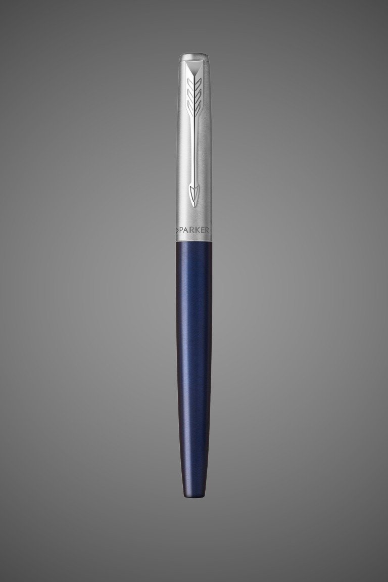 Перьевая ручка Parker Jotter Royal Blue CT, MBlue, Лаки и смолы: лак, нержавеющая сталь