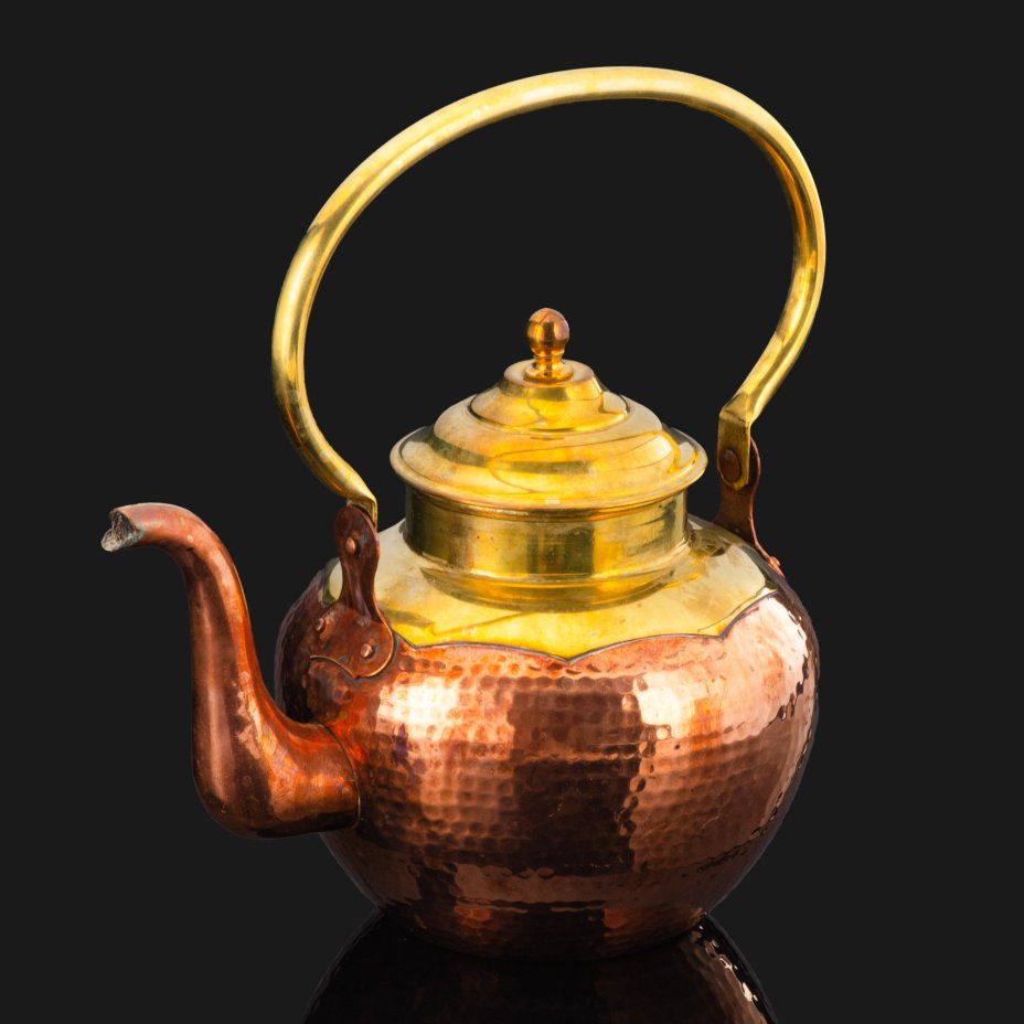 Чайник заварочный, украшенный ритмичным геометрическим декором, (винтажный)