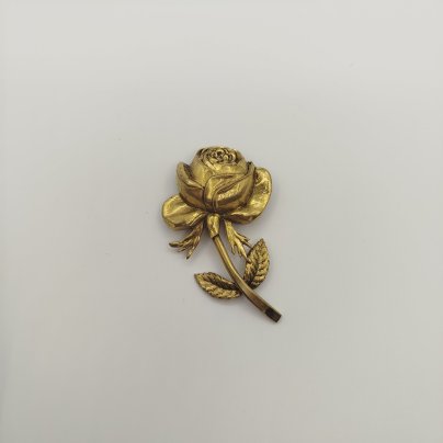 Брошь в виде розы, металл, Западная Европа, 1970-1990 гг.