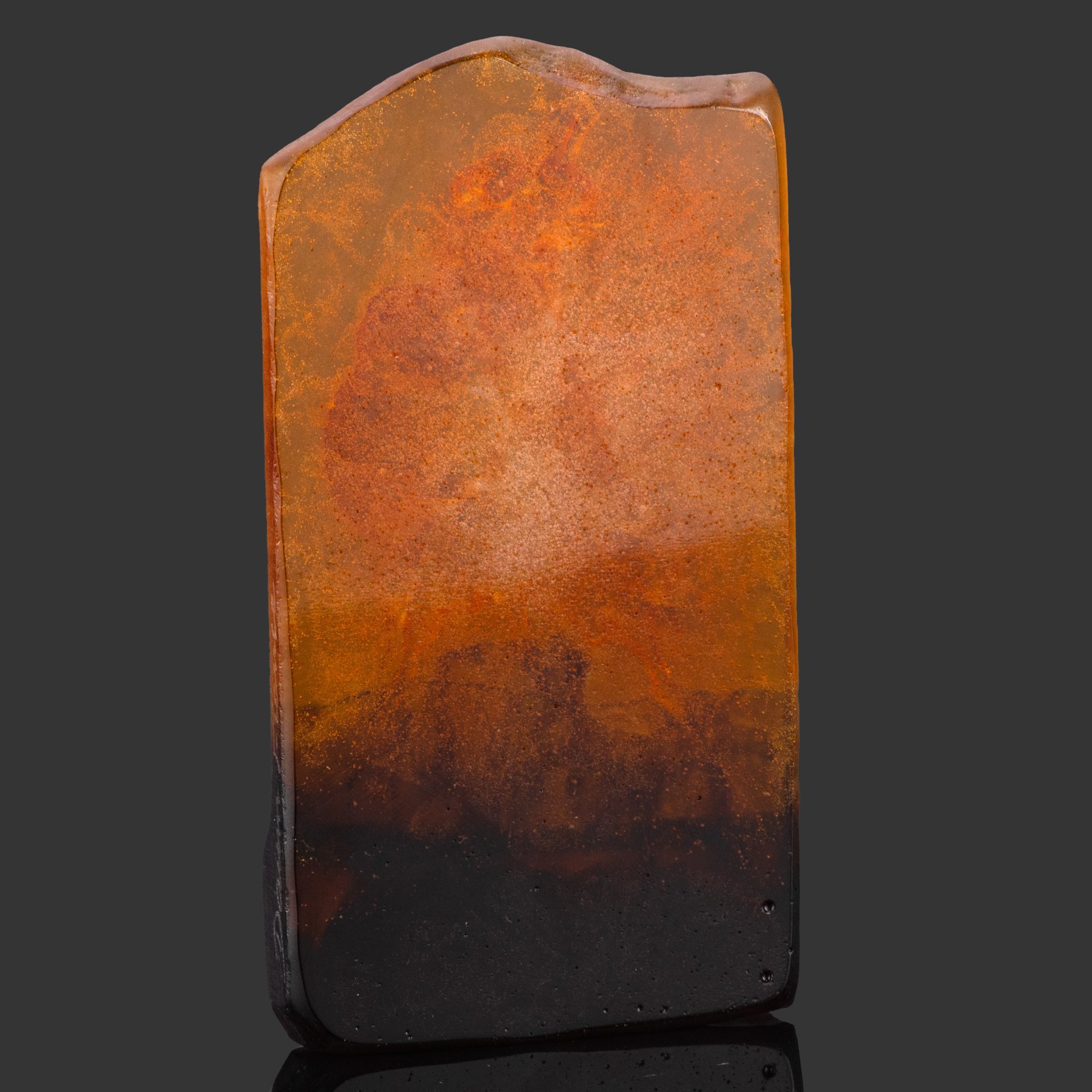 Пресс-папье (держатель для бумаг)  "Уличный музыкант" ("Барабанщик") в оригинальной коробке, хрусталь, резьба, Daum, Франция, 1970-1990 гг.