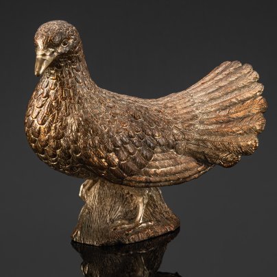 Статуэтка "Голубь", медь, серебрение, Западная Европа, 1970-2000 гг.