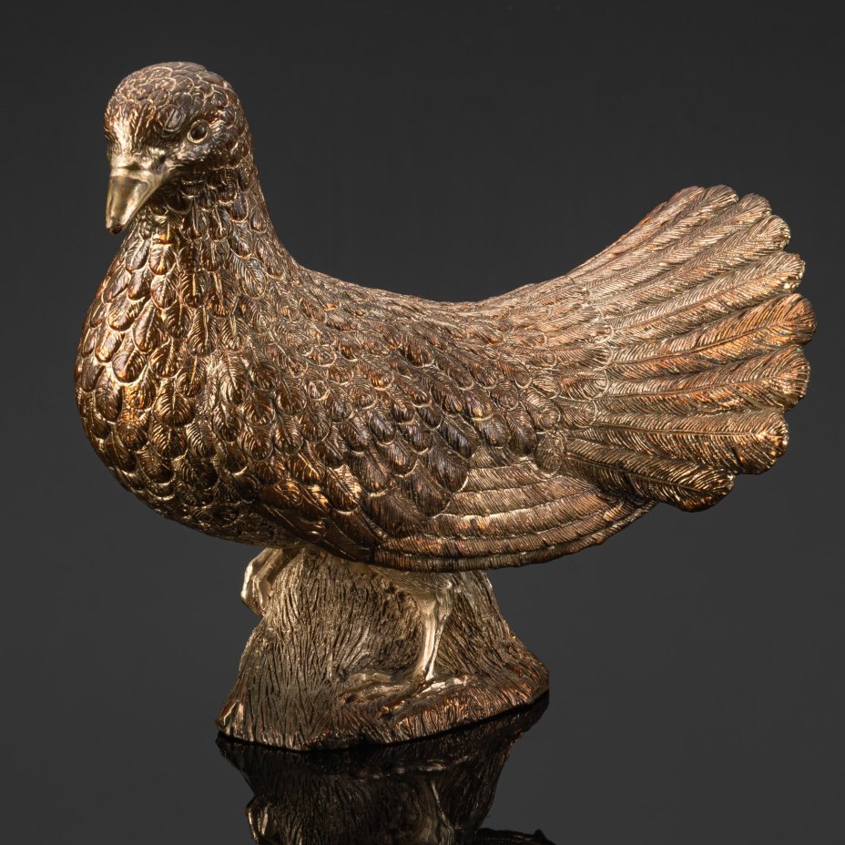 Статуэтка "Голубь", медь, серебрение, Западная Европа, 1970-2000 гг.