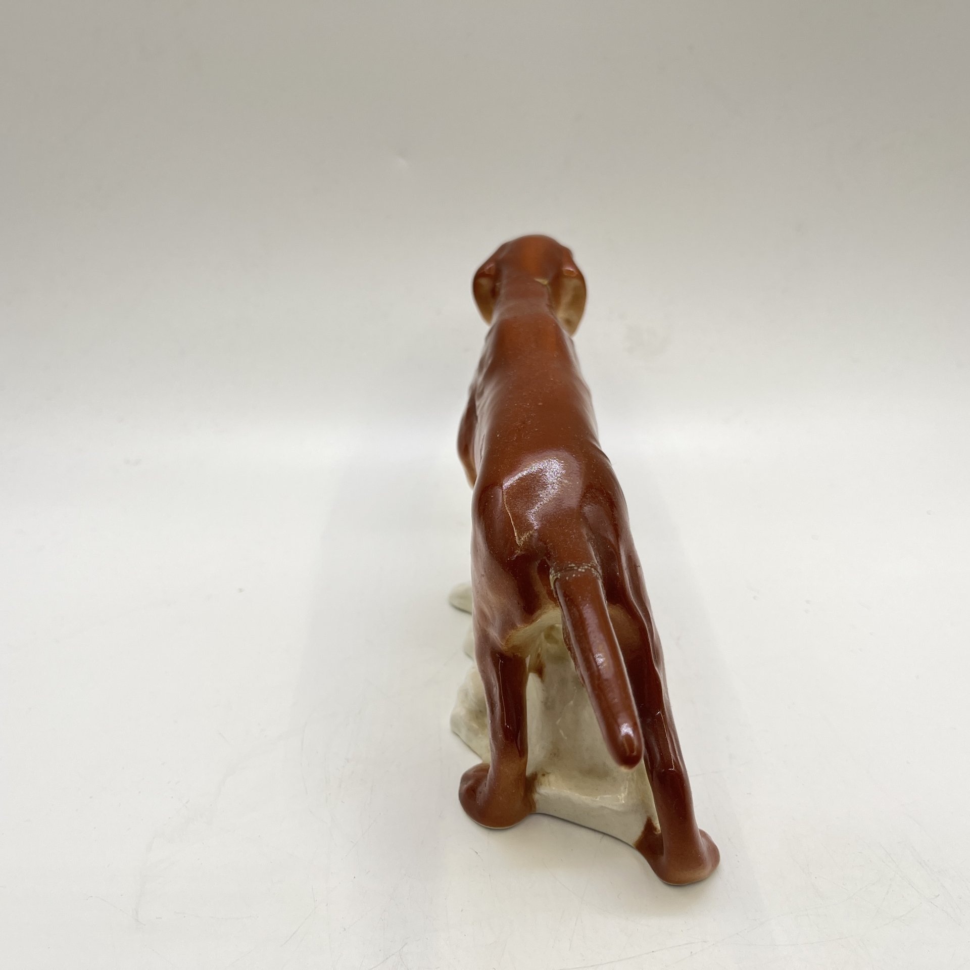 Статуэтка "Ирландский сеттер", скульптор П.П. Веселов, фарфор, Ленинградский фарфоровый завод (ЛФЗ), СССР, 1970-1991 гг.