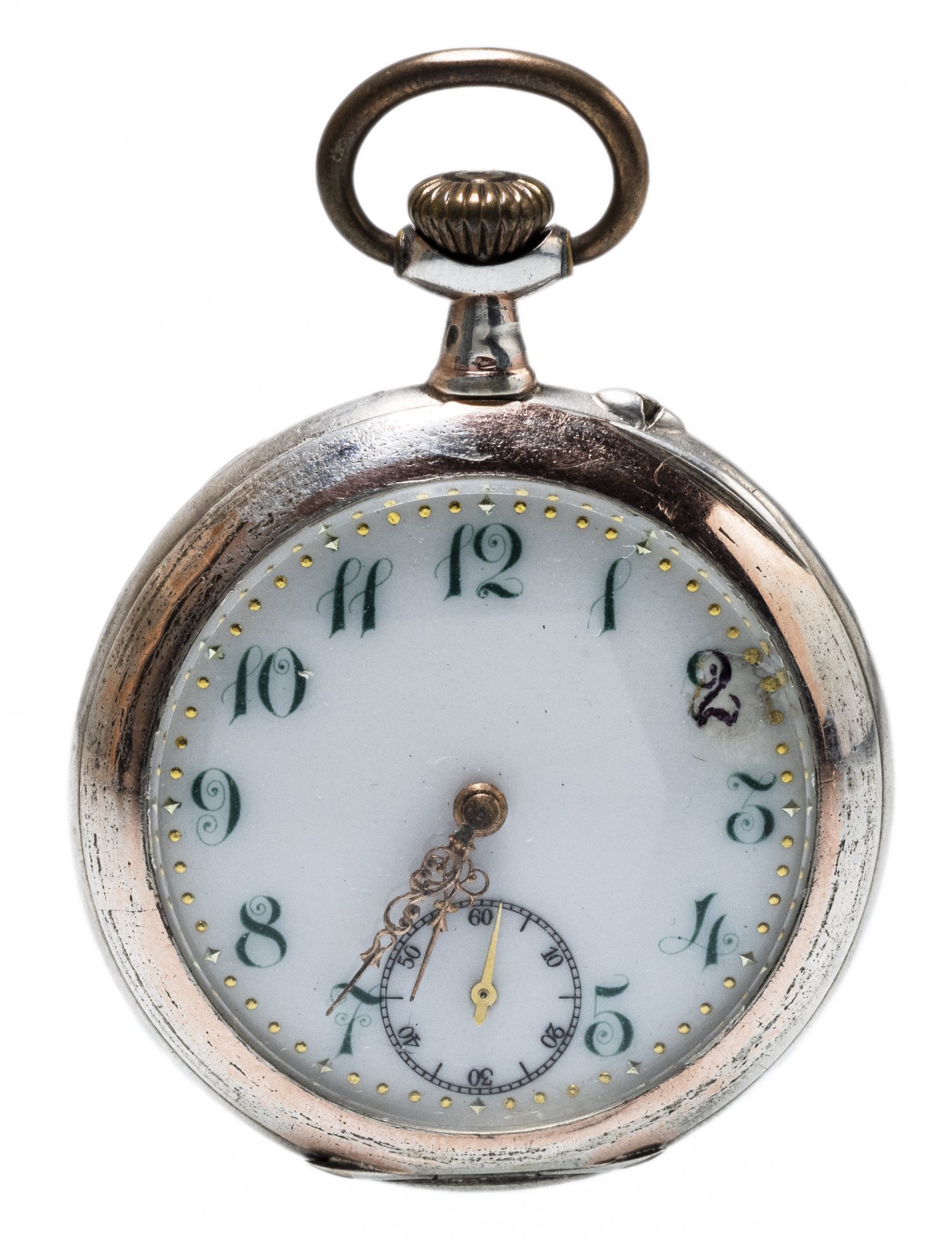 Часы карманные, серебро 800 пр.,  фирма "J.H.M", Швейцария, 1900-1930 гг.