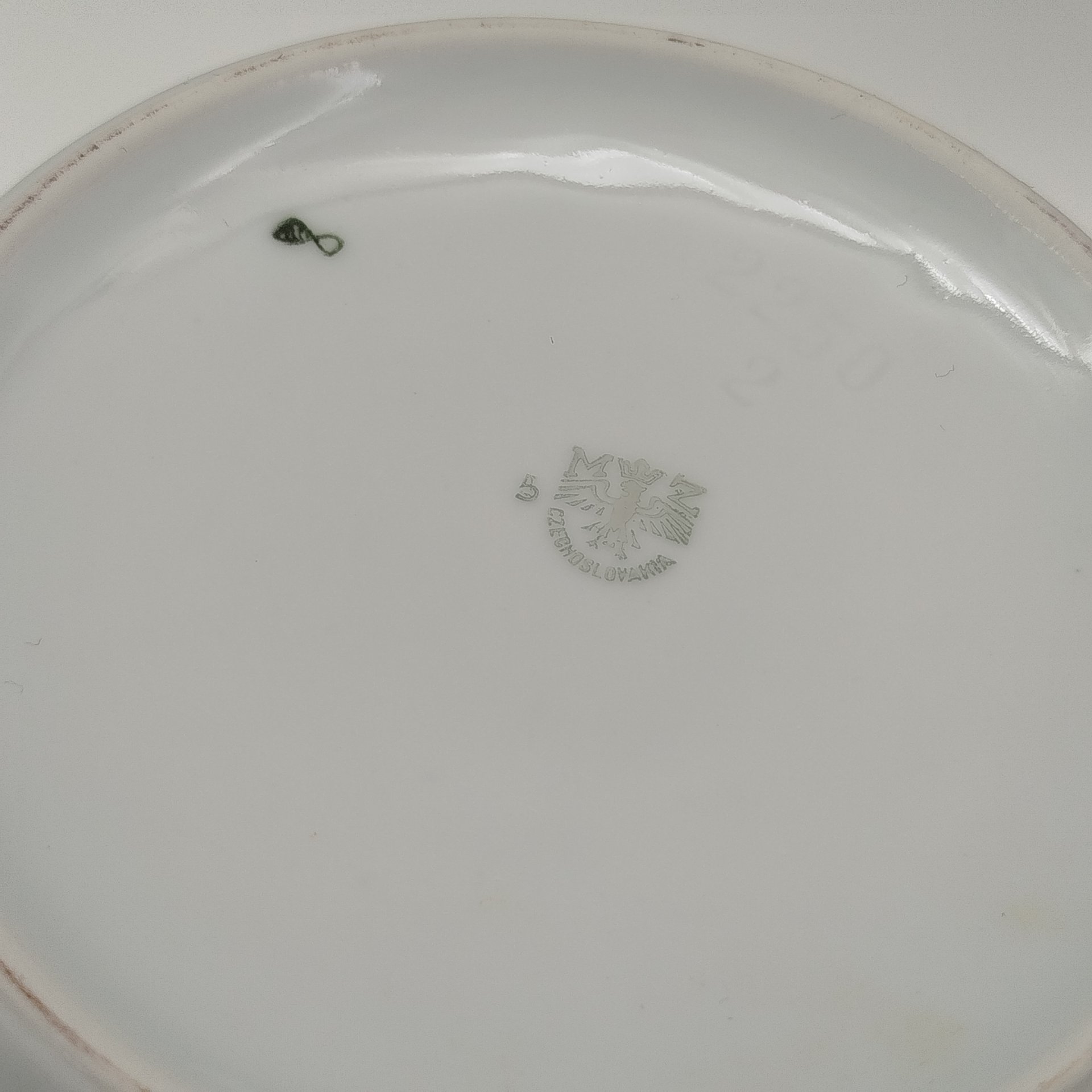 Супница с геометрическим орнаментом вдоль борта, фарфор, золочение, Moritz Zdekauer (MZ), Чехословакия, 1960-1980 гг.