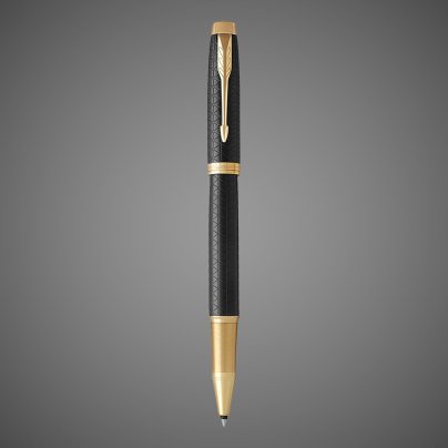 Ручка роллер Parker IM Premium Black GT, стержень: F, цвет чернил: black, в подарочной упаковке., Металлы: латунь, позолота, позолота