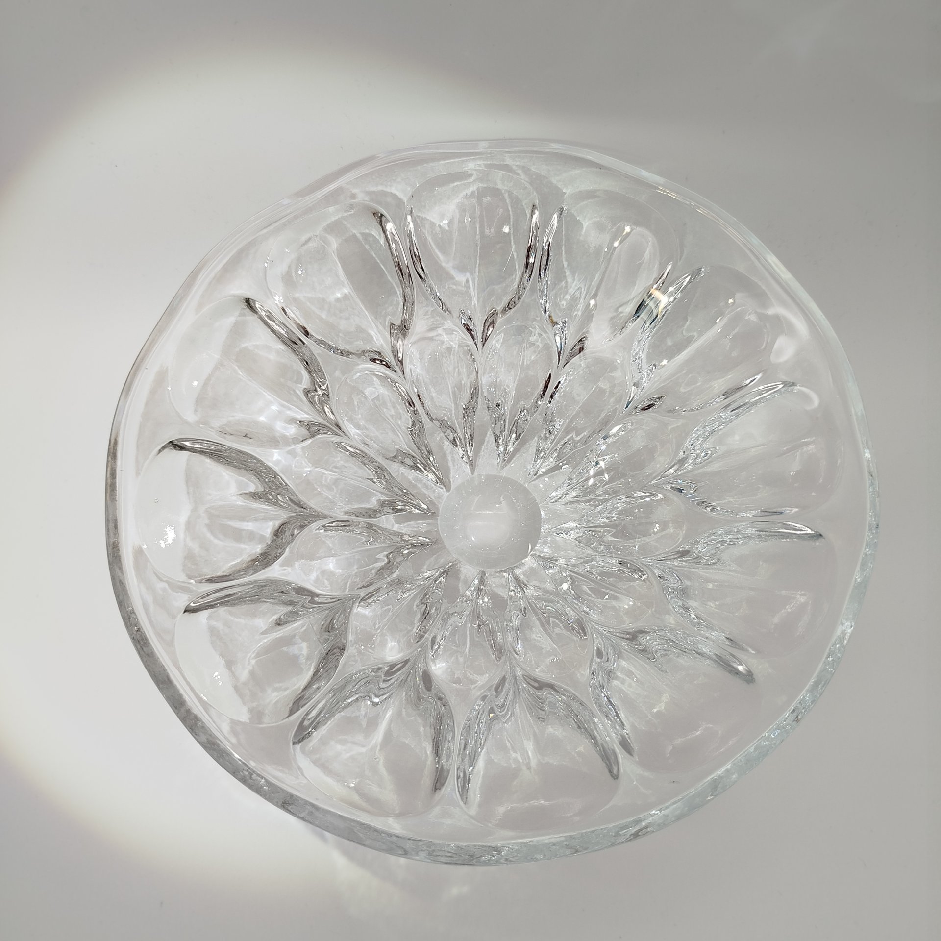 Ваза для фруктов "Глазки", автор А.П. Лаврова, хрусталь, Ленинградский завод художественного стекла (ЛЗХС), СССР, 1970-1980 гг.