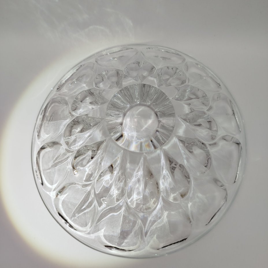 Ваза для фруктов "Глазки", автор А.П. Лаврова, хрусталь, Ленинградский завод художественного стекла (ЛЗХС), СССР, 1970-1980 гг.