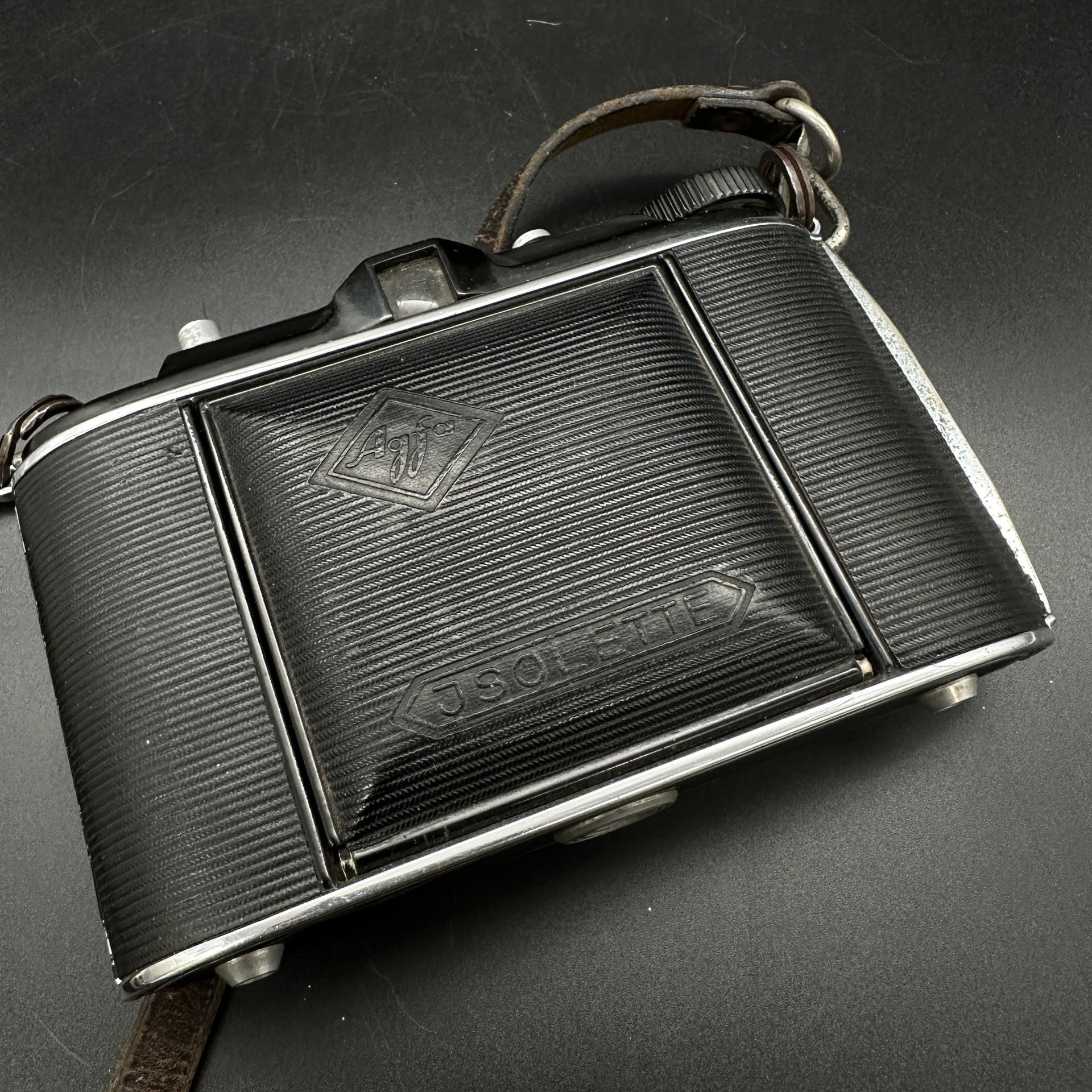 Фотоаппарат "Agfa jsolette" с объективом "Anastigmat Jgestar 1:6.3 F=8.5 cm"