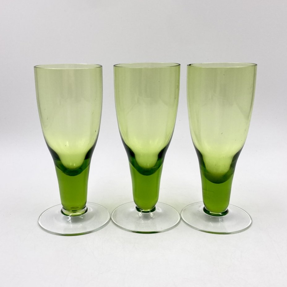Набор из 3-х бокалов, стекло, Западная Европа, 1970-1990 гг.