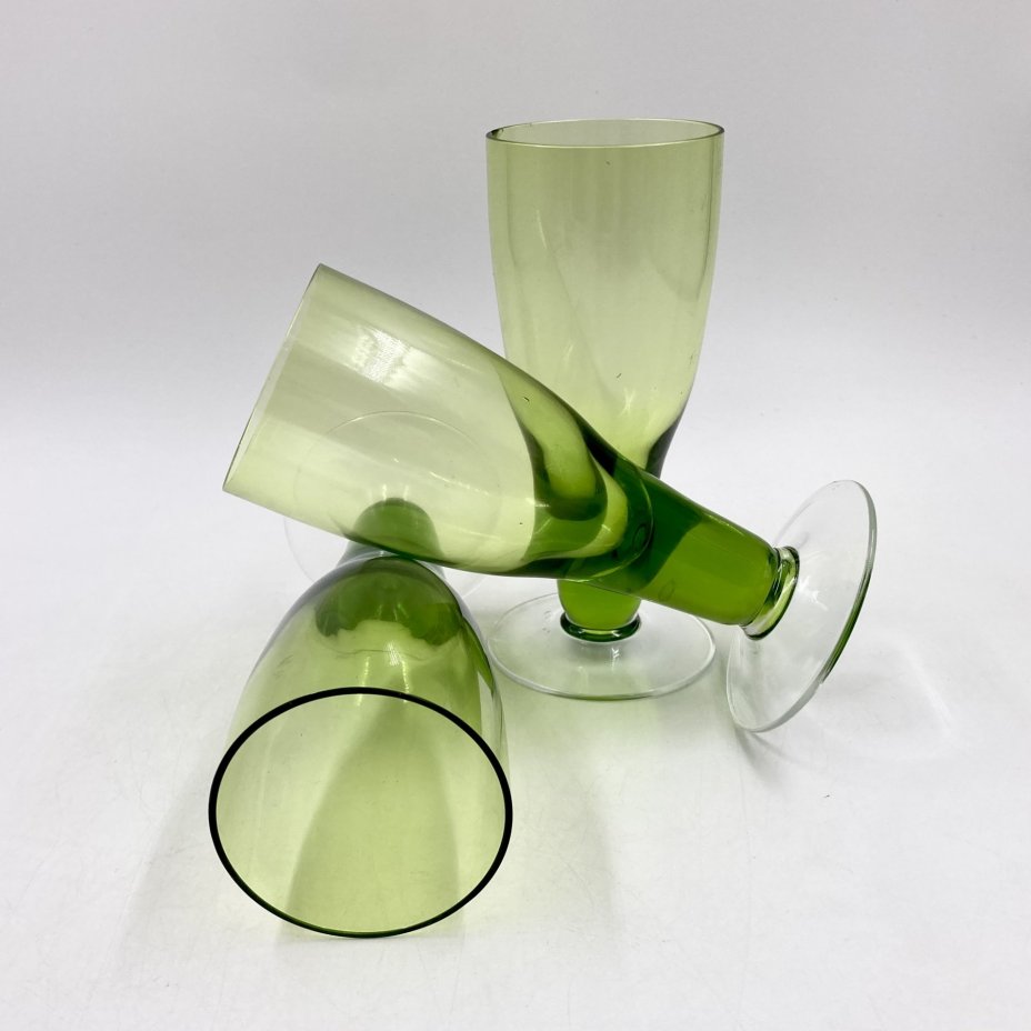 Набор из 3-х бокалов, стекло, Западная Европа, 1970-1990 гг.