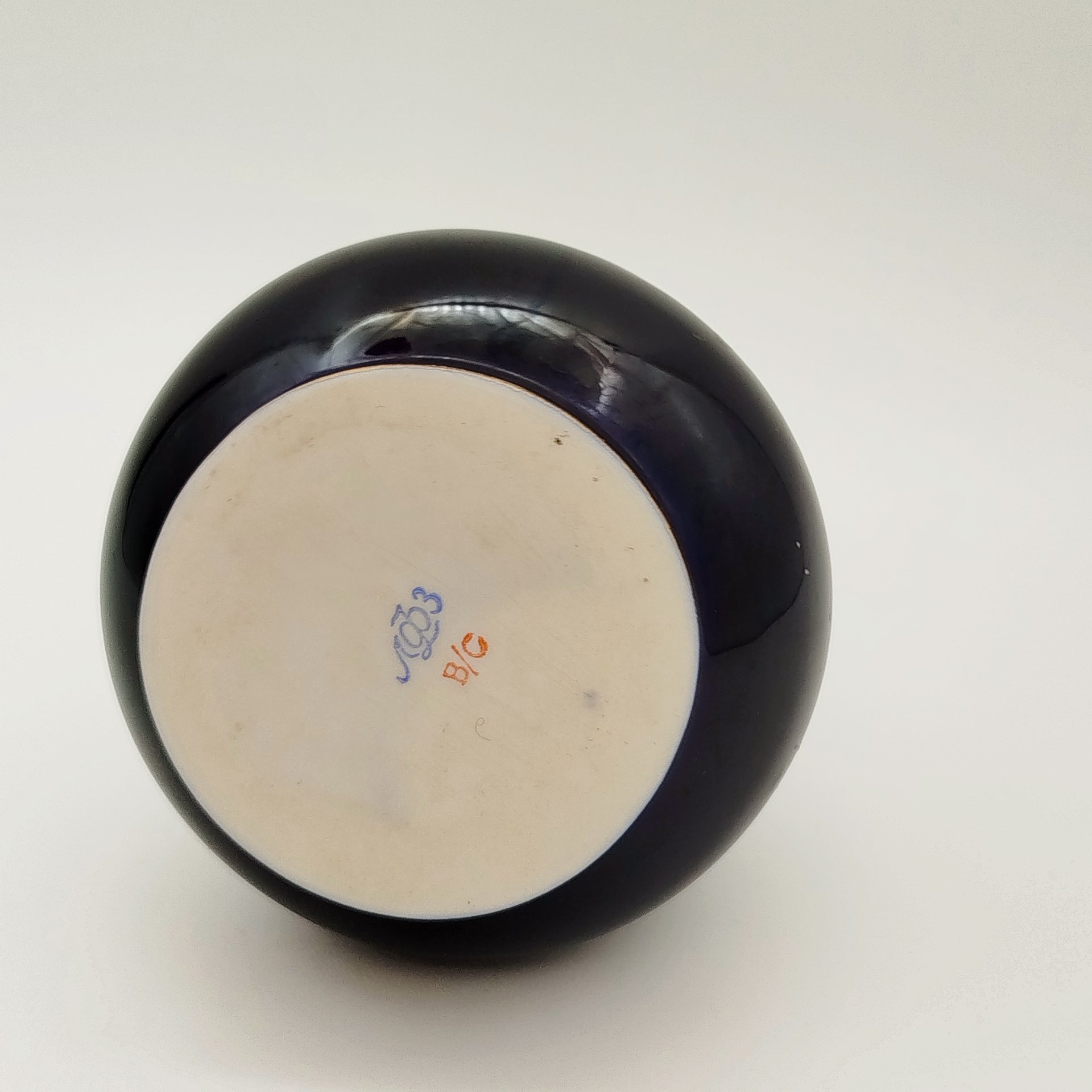 Вазочка миниатюрная, фарфор, крытье кобальтом, золочение, Ленинградский фарфоровый завод (ЛФЗ), СССР, 1950-1970 гг.