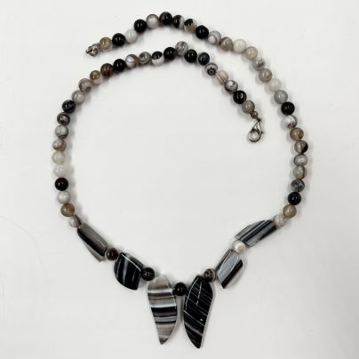 Бусы, поделочный камень, металл, Россия, 1990-2000 гг.