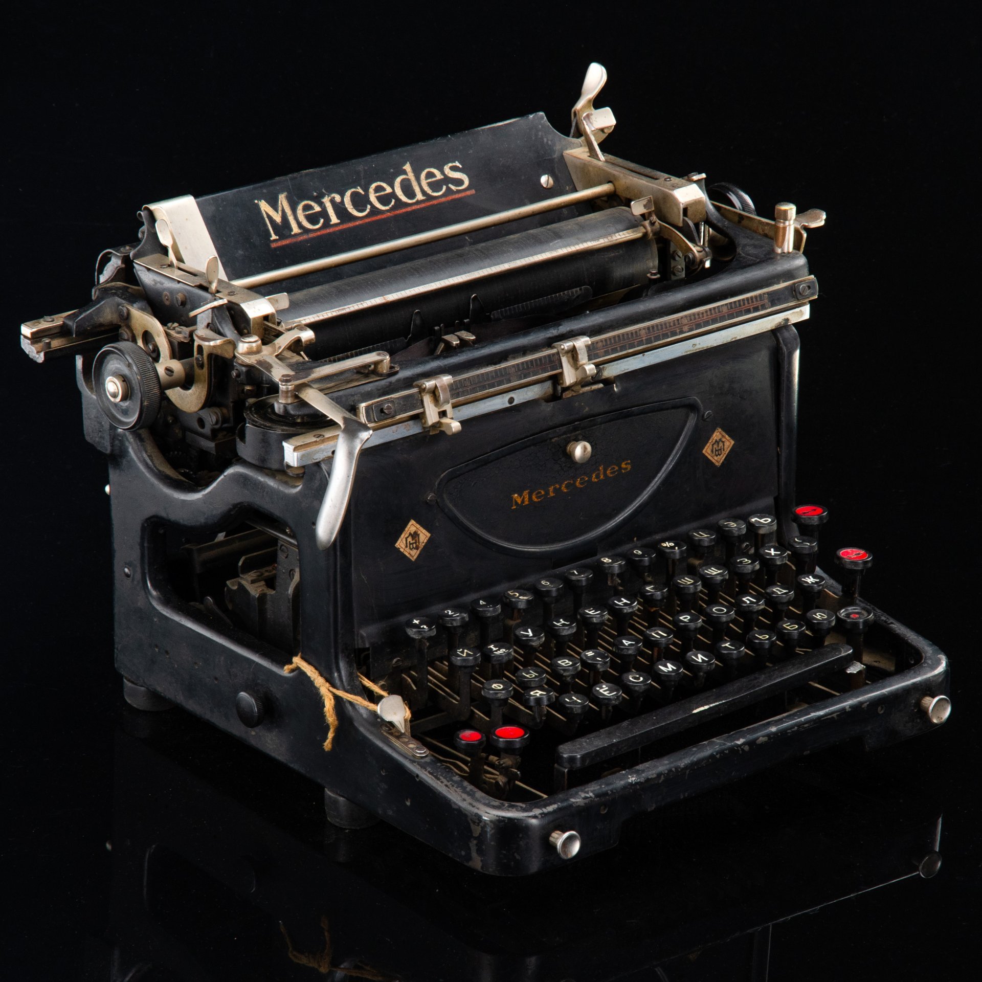 Машинка печатная "Mercedes", металл, пластик, Mercedes-Bureau-Maschinen GmbH, Германия, 1930-1950 гг., Mercedes-Bureau-Maschinen GmbH