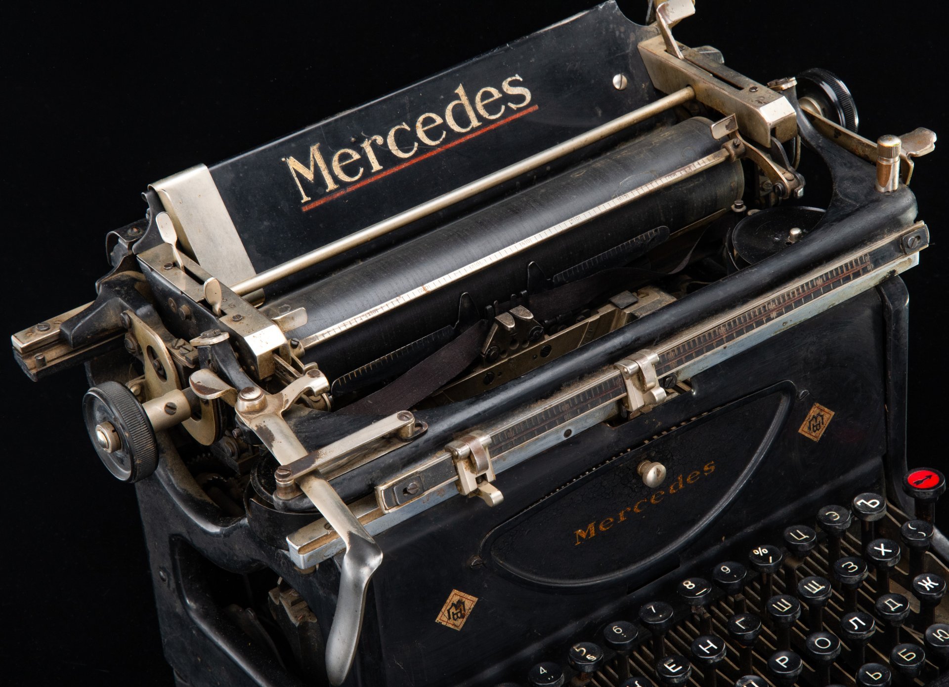 Машинка печатная "Mercedes", металл, пластик, Mercedes-Bureau-Maschinen GmbH, Германия, 1930-1950 гг., Mercedes-Bureau-Maschinen GmbH