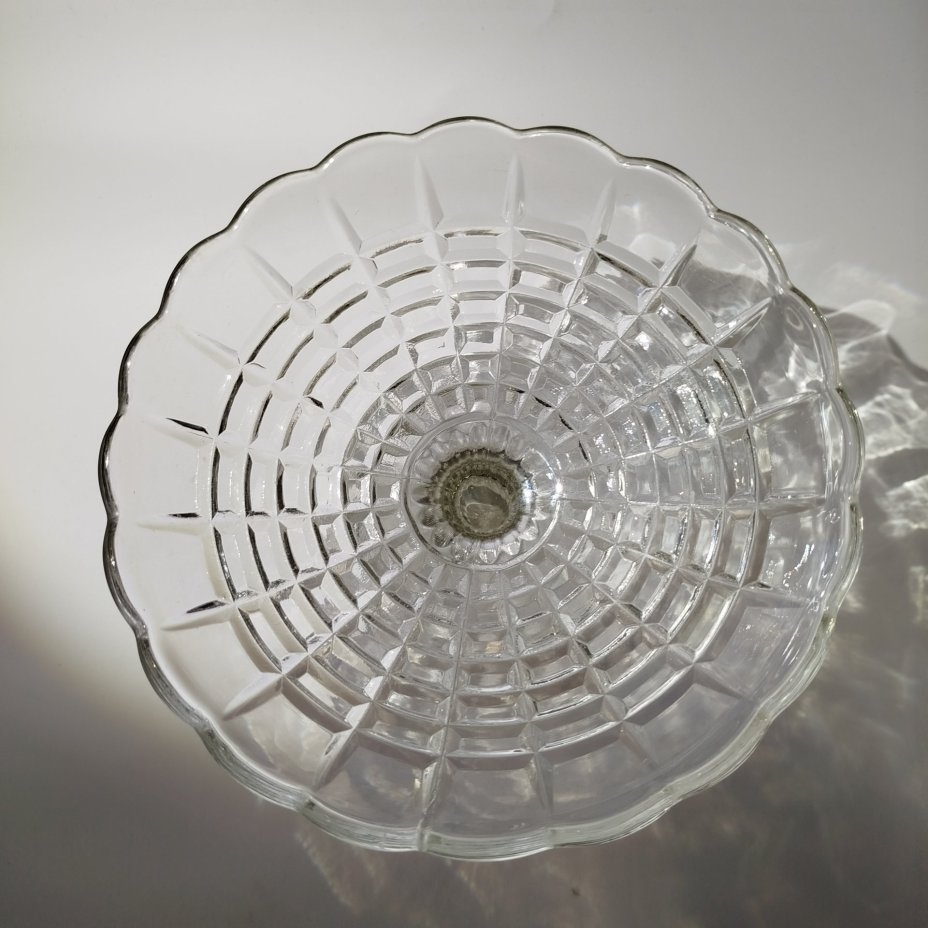 Конфетница на ножке, хрусталь, Гусевской хрустальный завод (Гусь-Хрустальный), СССР, 1960-1970 гг.